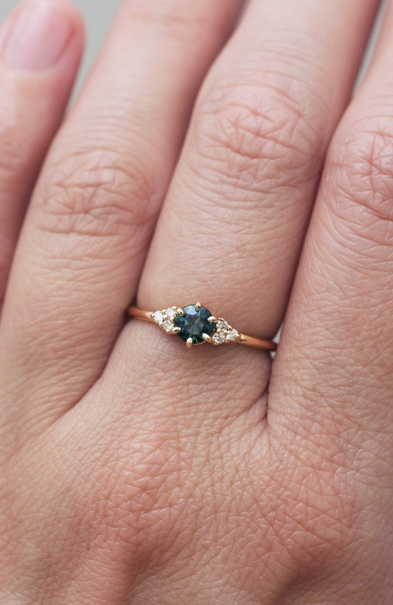 Bague TALIA // Saphir teal