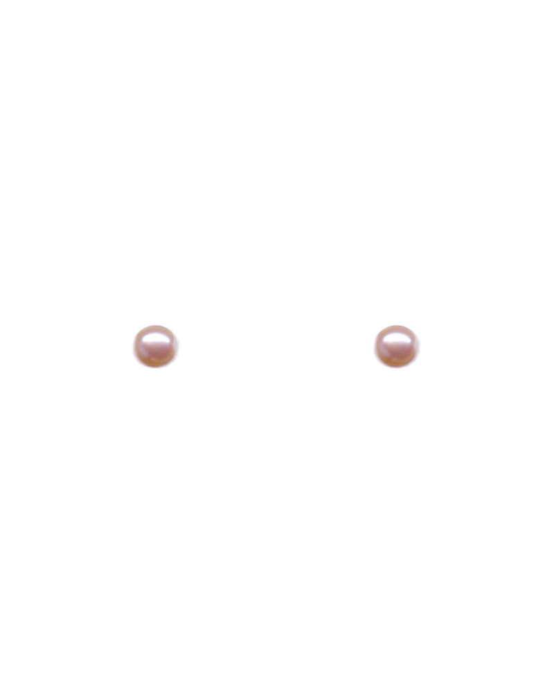 Boucles d'oreilles perles roses // 5 mm