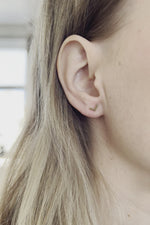 Boucles d'oreilles petits chevrons // Or massif