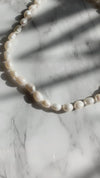 Collier perles baroques ovales // Doré
