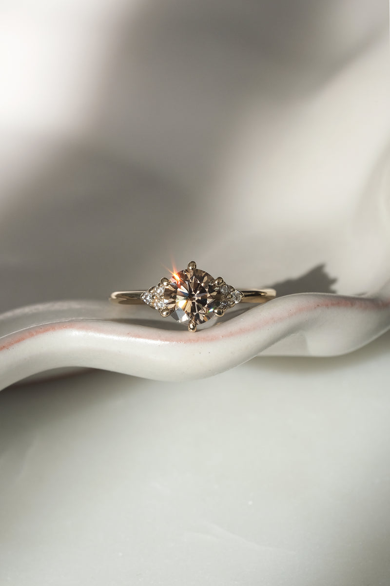 READY TO SHIP // TALIA Ring // Champagne Diamond 1.03ct