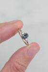 READY TO SHIP // ALICE Ring // Blue Gray Sapphire 0.81ct