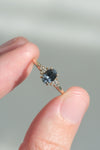 READY TO SHIP // ALICE Ring // Blue Gray Sapphire 0.81ct