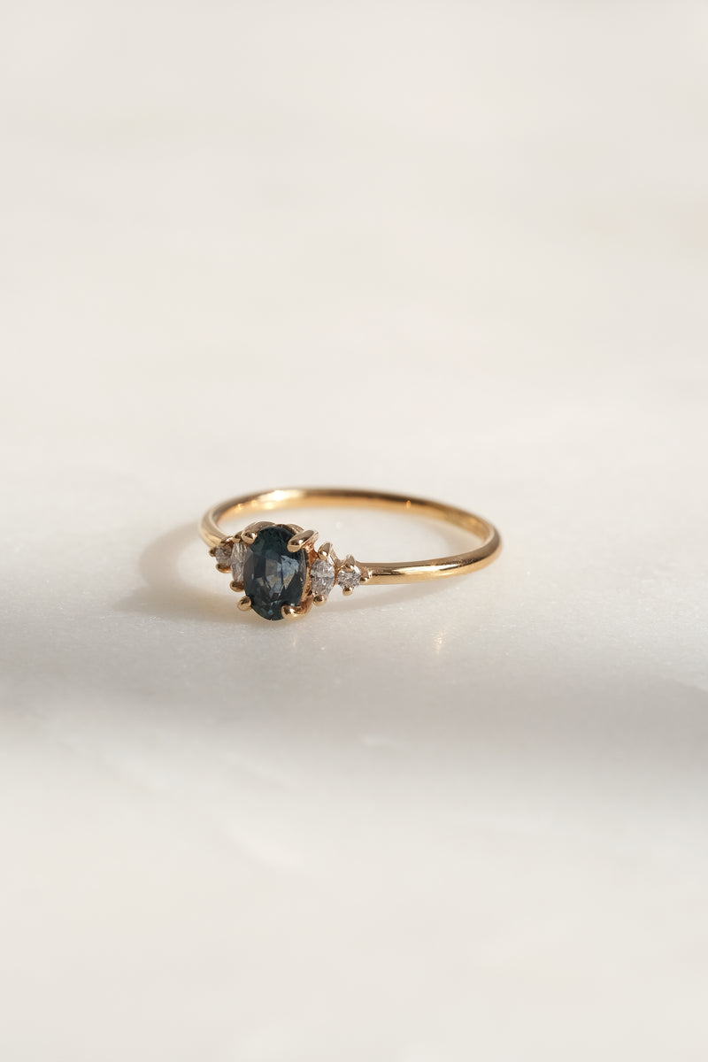 ALICE Ring - Teal Montana Sapphire