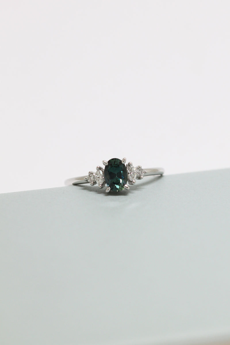 ALICE Ring - Teal Montana Sapphire