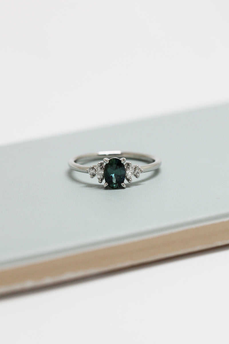 ALICE Ring - Teal Montana Sapphire