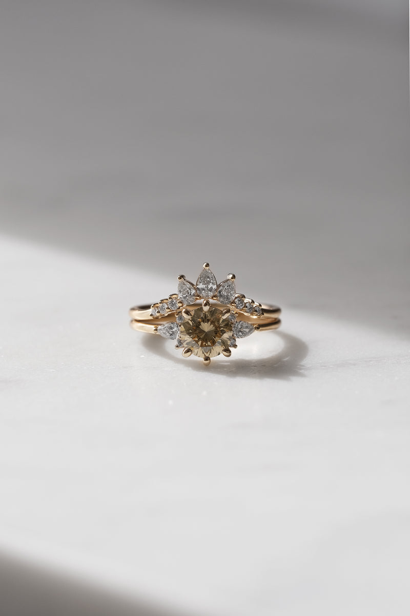 READY TO SHIP // AMBER ring // 1.15ct yellow diamond