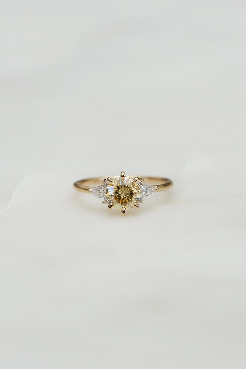 READY TO SHIP // AMBER ring // 1.15ct yellow diamond