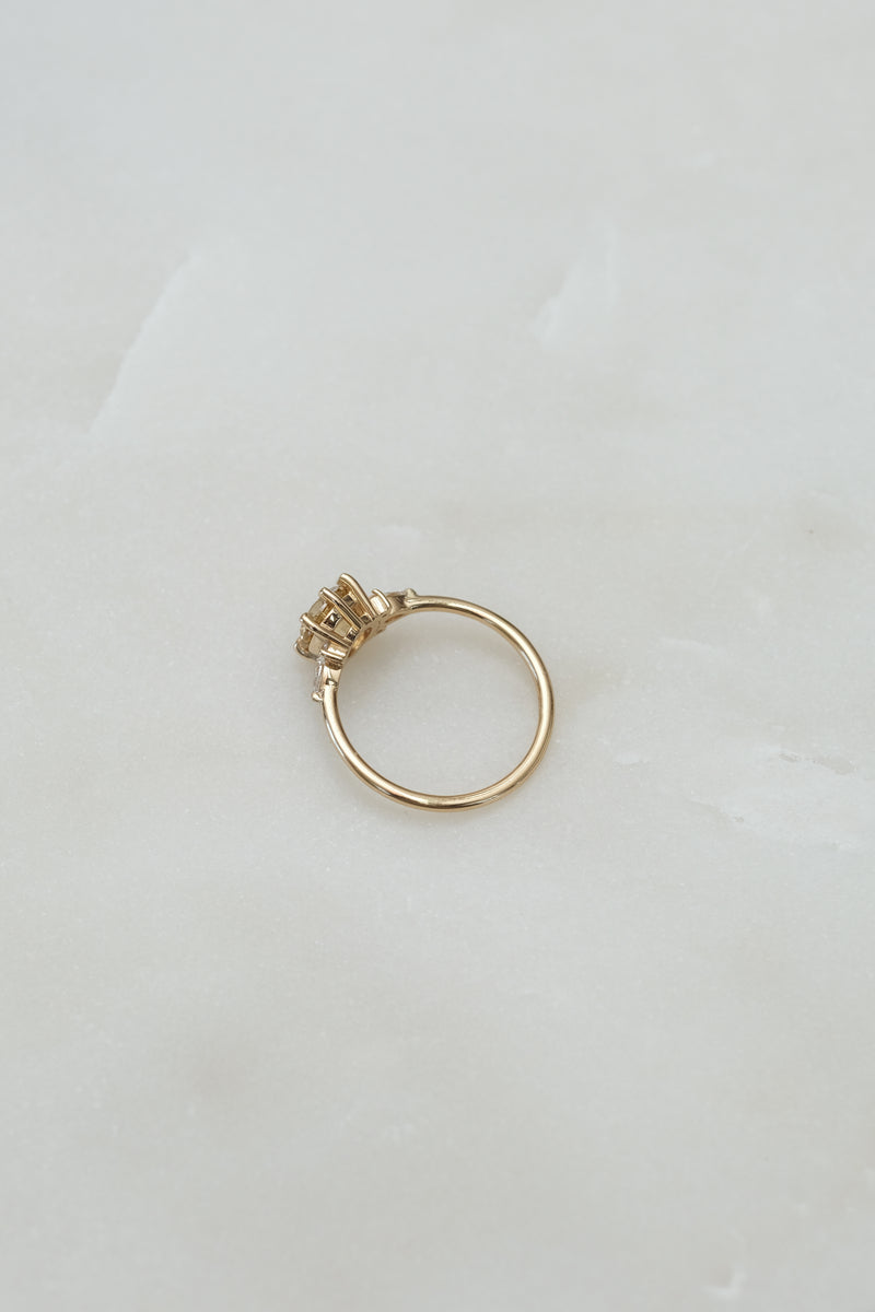 READY TO SHIP // AMBER ring // 1.15ct yellow diamond