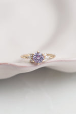 PRÊTE À PARTIR // Bague ELENA // Saphir lilas 1ct
