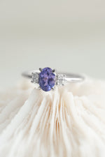 READY TO SHIP // FLAVIE Ring // Indigo Blue Sapphire 1.07ct