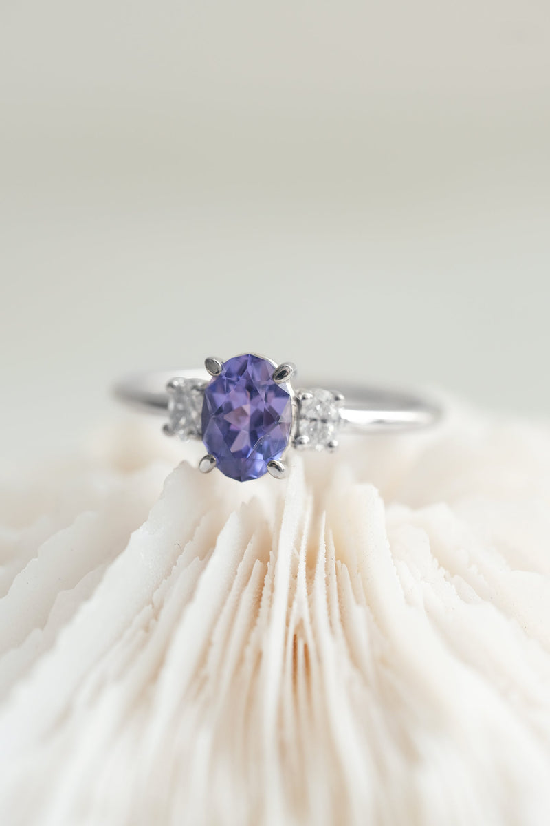 READY TO SHIP // FLAVIE Ring // Indigo Blue Sapphire 1.07ct