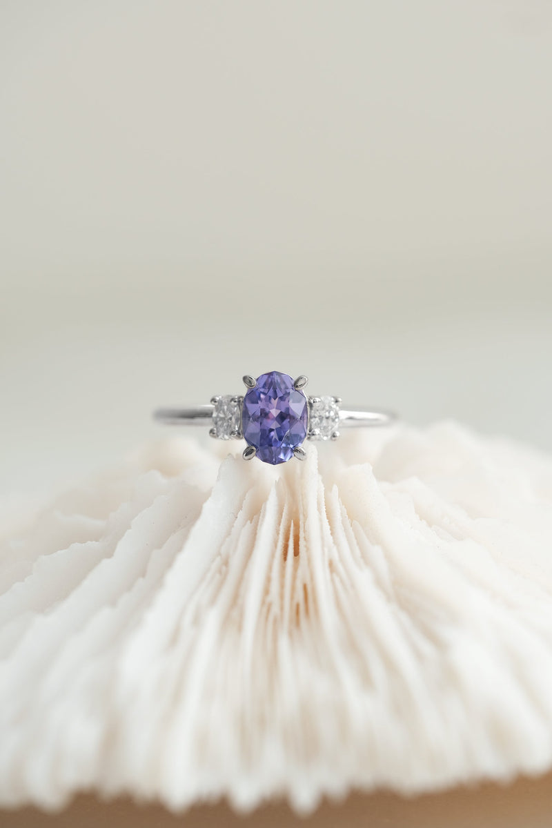 READY TO SHIP // FLAVIE Ring // Indigo Blue Sapphire 1.07ct