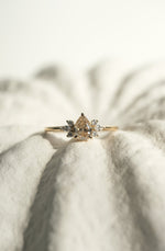 READY TO SHIP // HOLLY ring // Champagne pear diamond 0.52ct