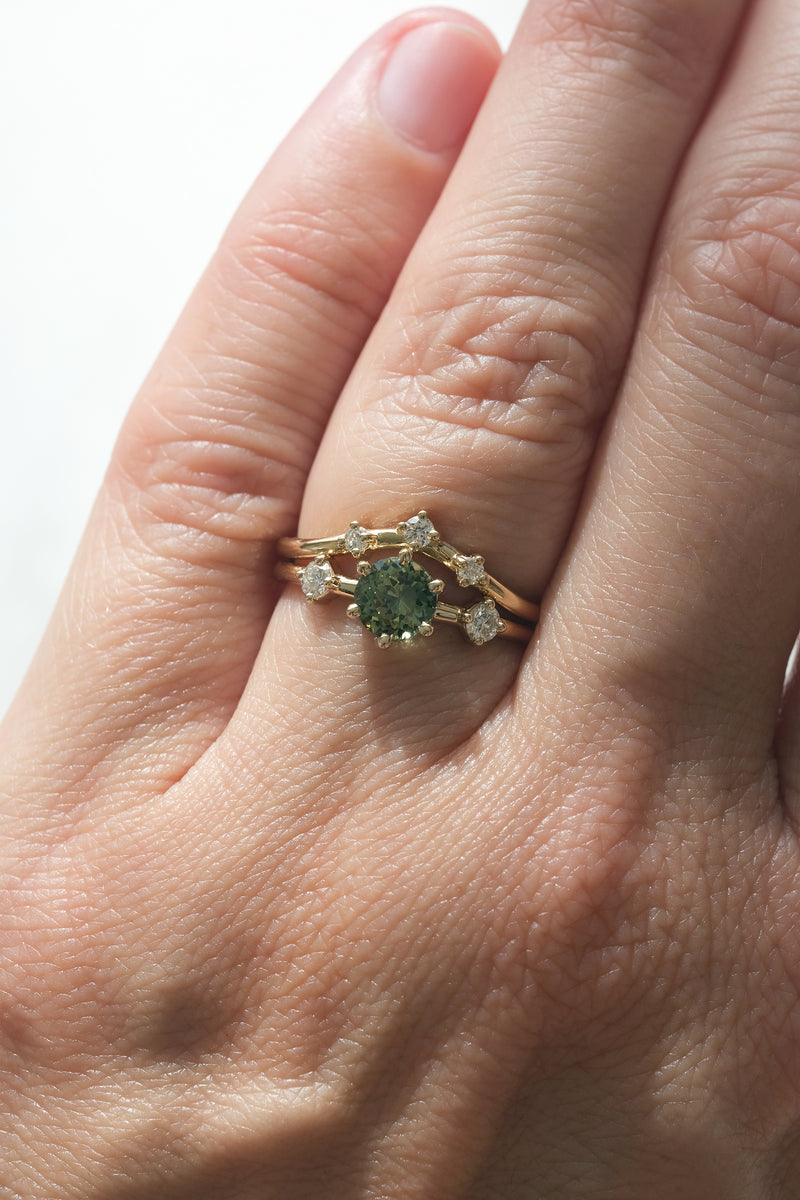 PRÊTE À PARTIR // Bague ISABELA // Saphir vert 0.73ct
