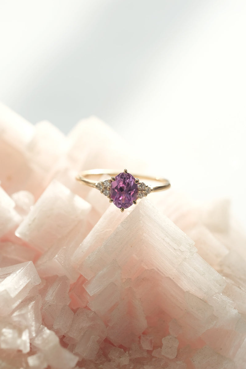 READY TO SHIP // ISLA Ring // 1ct Purple Sapphire