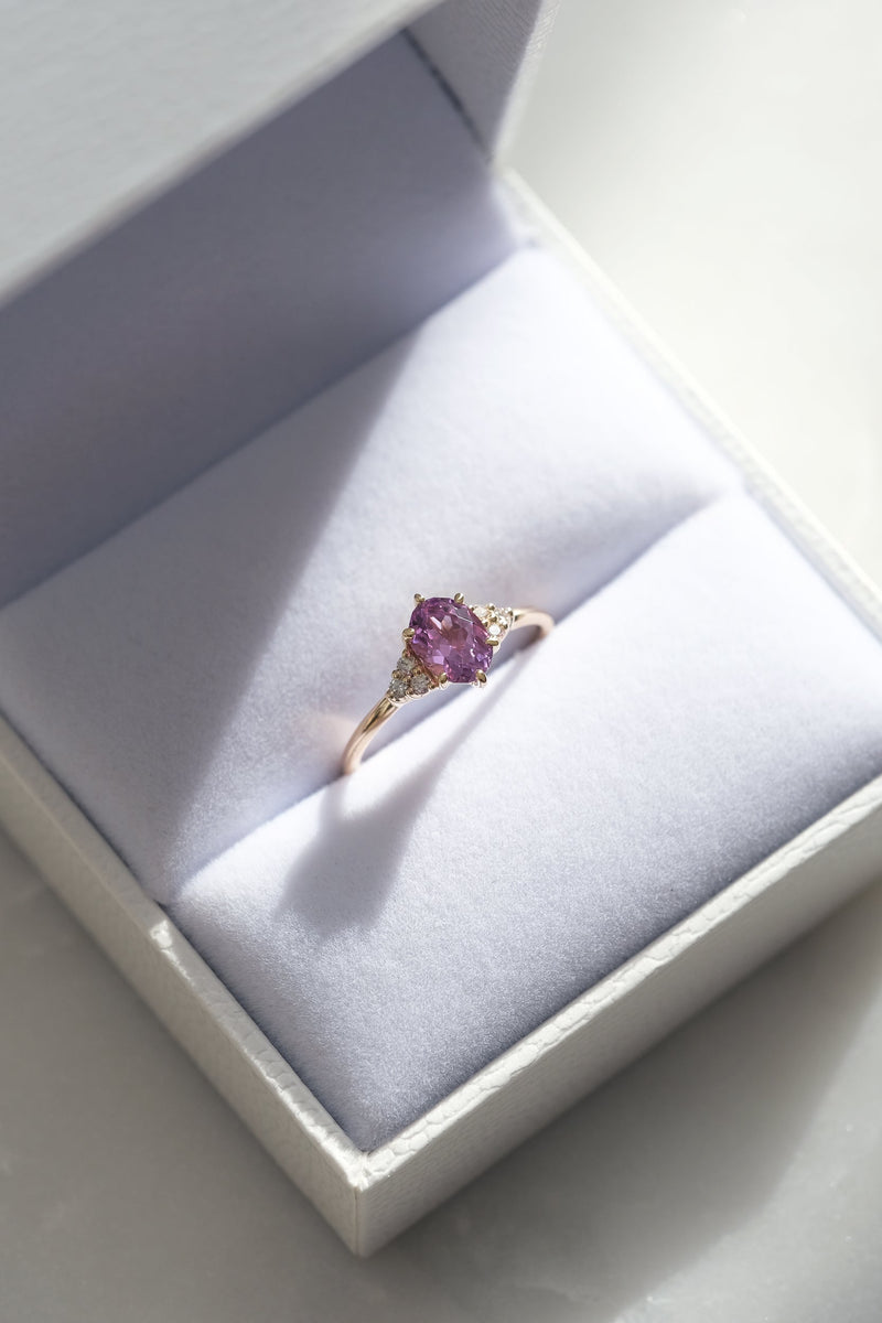 READY TO SHIP // ISLA Ring // 1ct Purple Sapphire