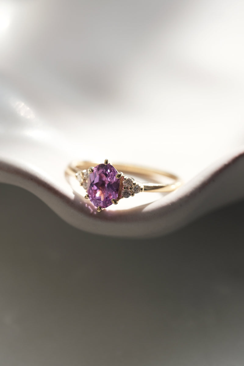 READY TO SHIP // ISLA Ring // 1ct Purple Sapphire
