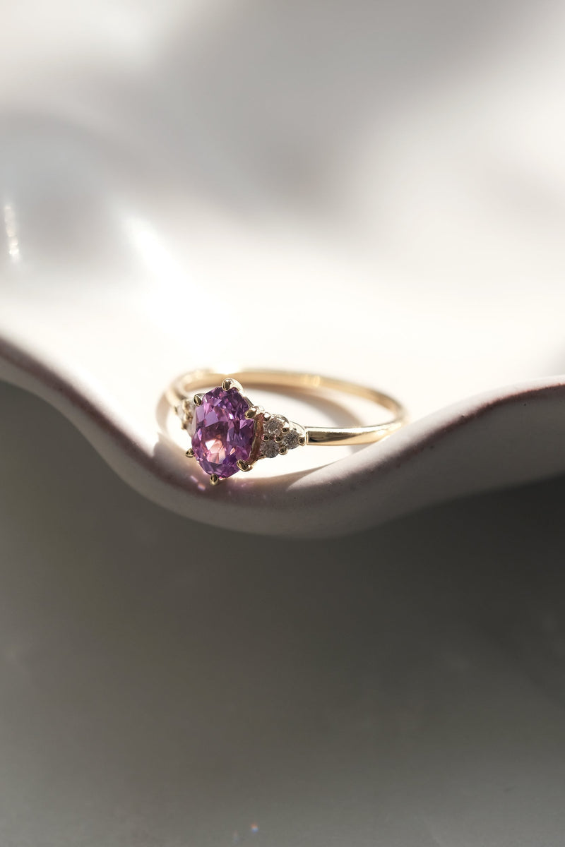 READY TO SHIP // ISLA Ring // 1ct Purple Sapphire