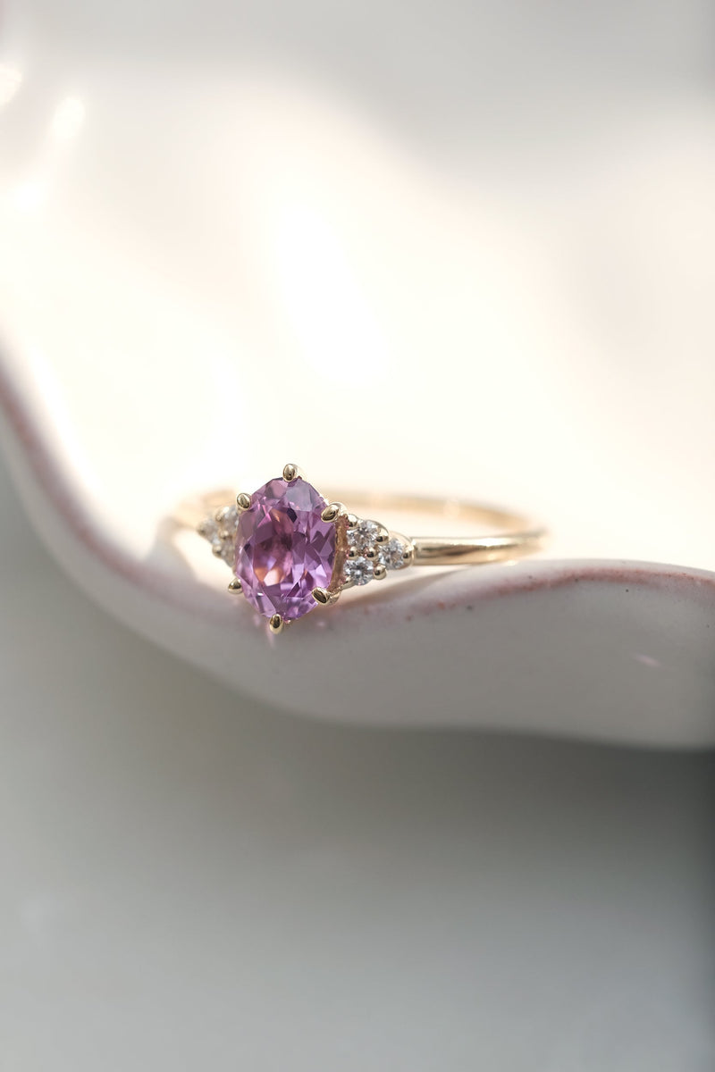 READY TO SHIP // ISLA Ring // 1ct Purple Sapphire