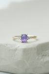 READY TO SHIP // JADE ring + 0.89ct purple sapphire
