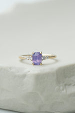 READY TO SHIP // JADE ring + 0.89ct purple sapphire