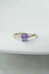 READY TO SHIP // JADE ring + 0.89ct purple sapphire