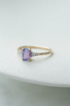 READY TO SHIP // JADE ring + 0.89ct purple sapphire