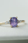 READY TO SHIP // JADE ring + 0.89ct purple sapphire
