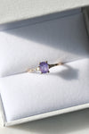 READY TO SHIP // JADE ring + 0.89ct purple sapphire