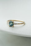 READY TO SHIP // JADE ring + teal sapphire 0.73ct