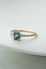 READY TO SHIP // JADE ring + teal sapphire 0.73ct