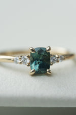 READY TO SHIP // JADE ring + teal sapphire 0.73ct