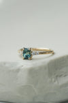 READY TO SHIP // JADE ring + teal sapphire 0.73ct