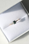 READY TO SHIP // JADE ring + teal sapphire 0.73ct