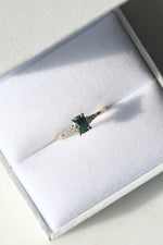 READY TO SHIP // JADE ring + teal sapphire 0.73ct