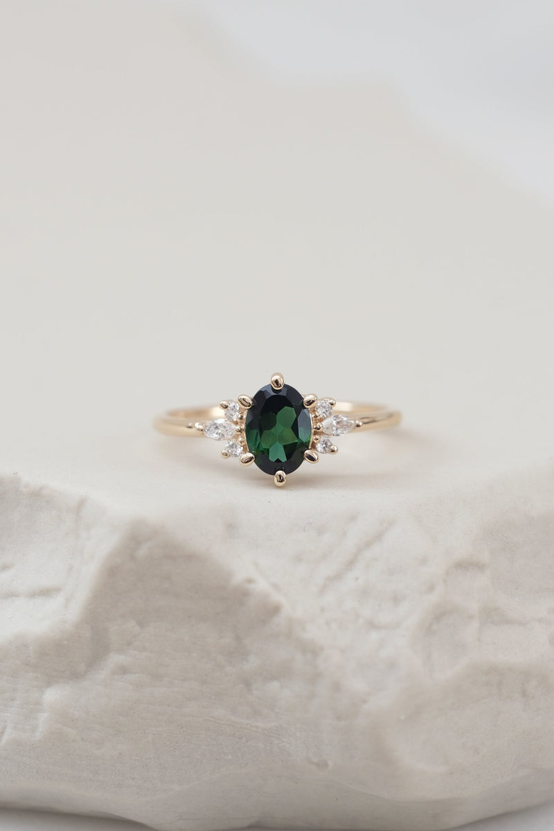 PRÊTE À PARTIR // Bague JANE // Tourmaline verte