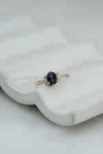 Bague JANE // Saphir ''Teal'' Australien