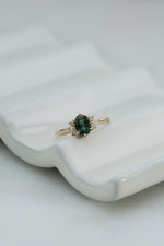 PRÊTE À PARTIR // Bague JANE - Saphir vert Australien