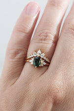 PRÊTE À PARTIR // Bague JANE - Saphir vert Australien