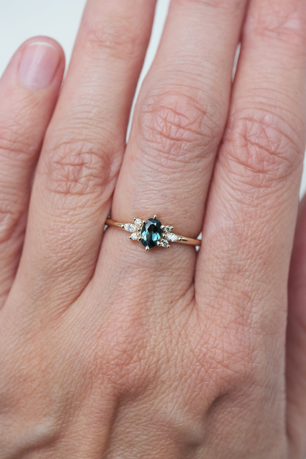 JANE Ring // Australian Teal Sapphire // Small