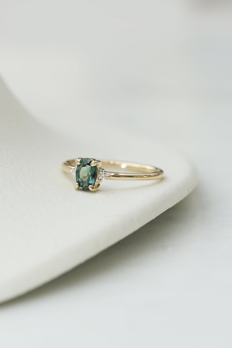 PRÊTE À PARTIR // Bague KALA // Saphir teal