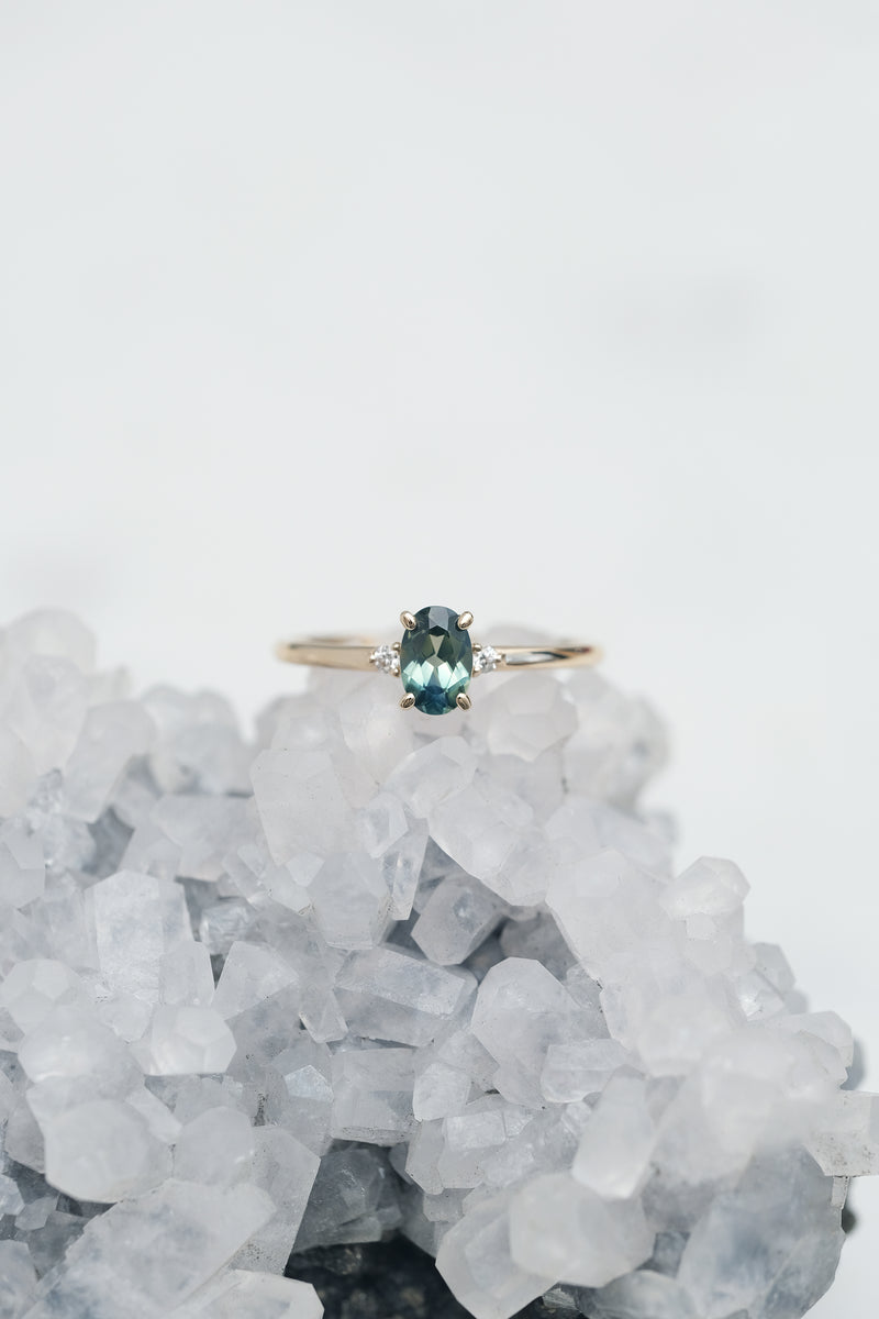 KALA Ring // Green Sapphire
