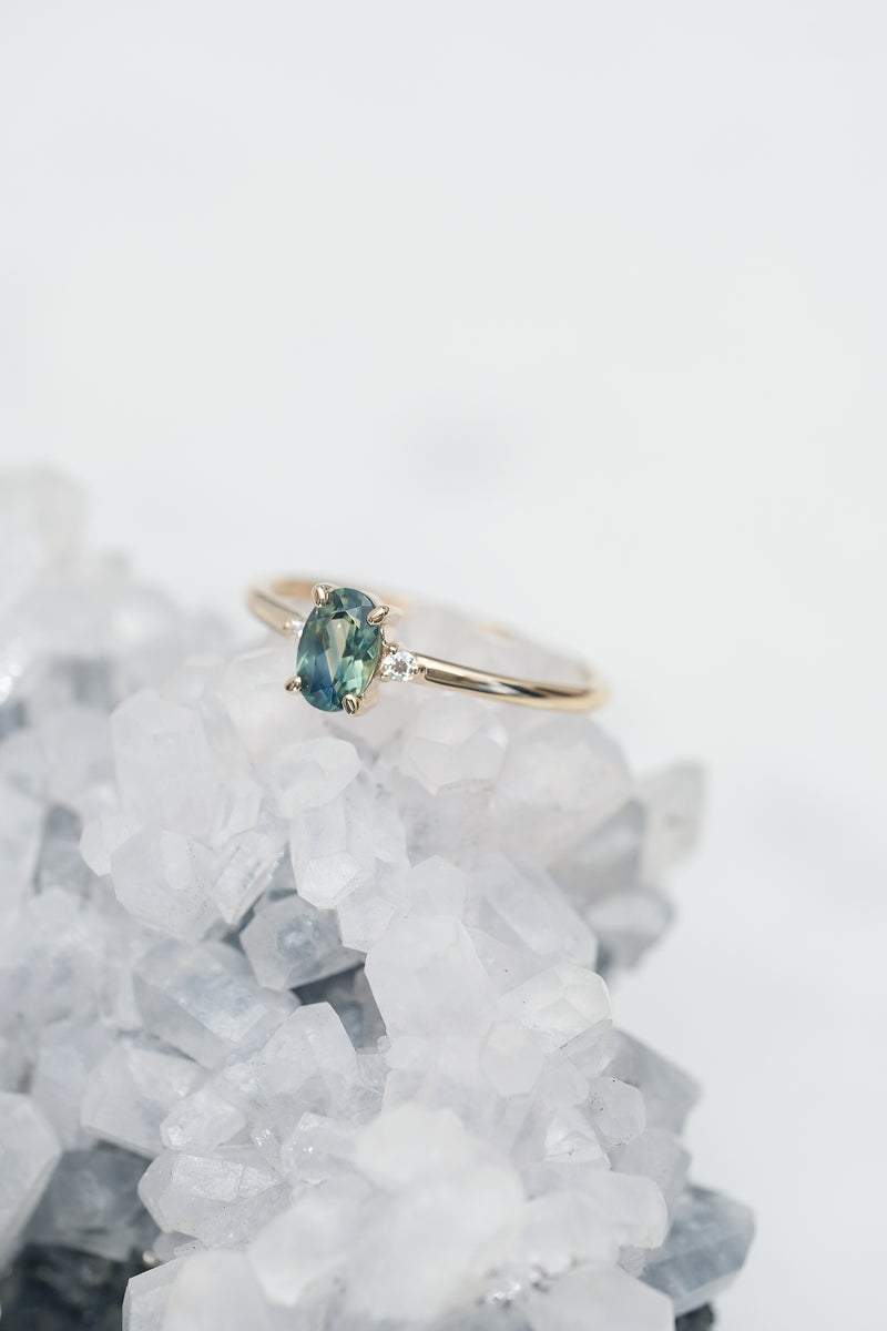 KALA Ring // Green Sapphire