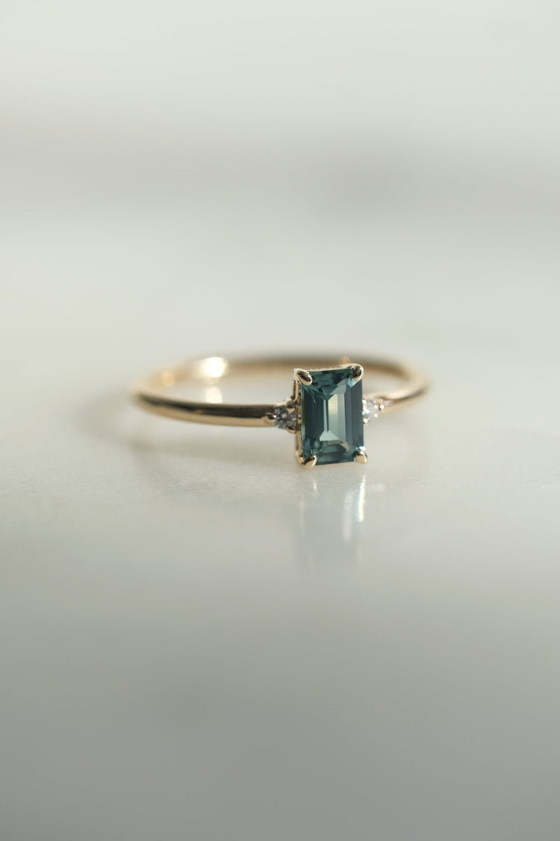 PRÊTE À PARTIR // Bague LÉA // Saphir Aqua