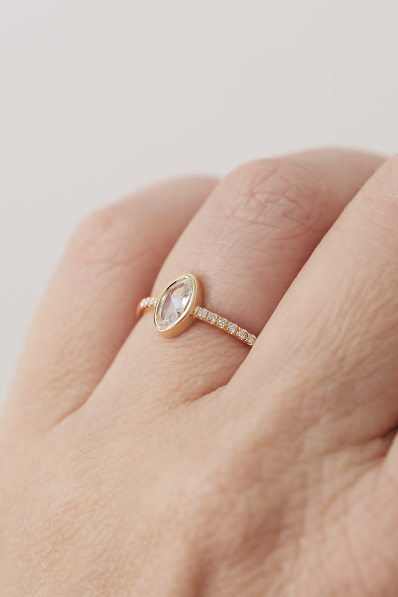 READY TO SHIP // MILA Ring + pavé // 0.30ct Canadian Diamond