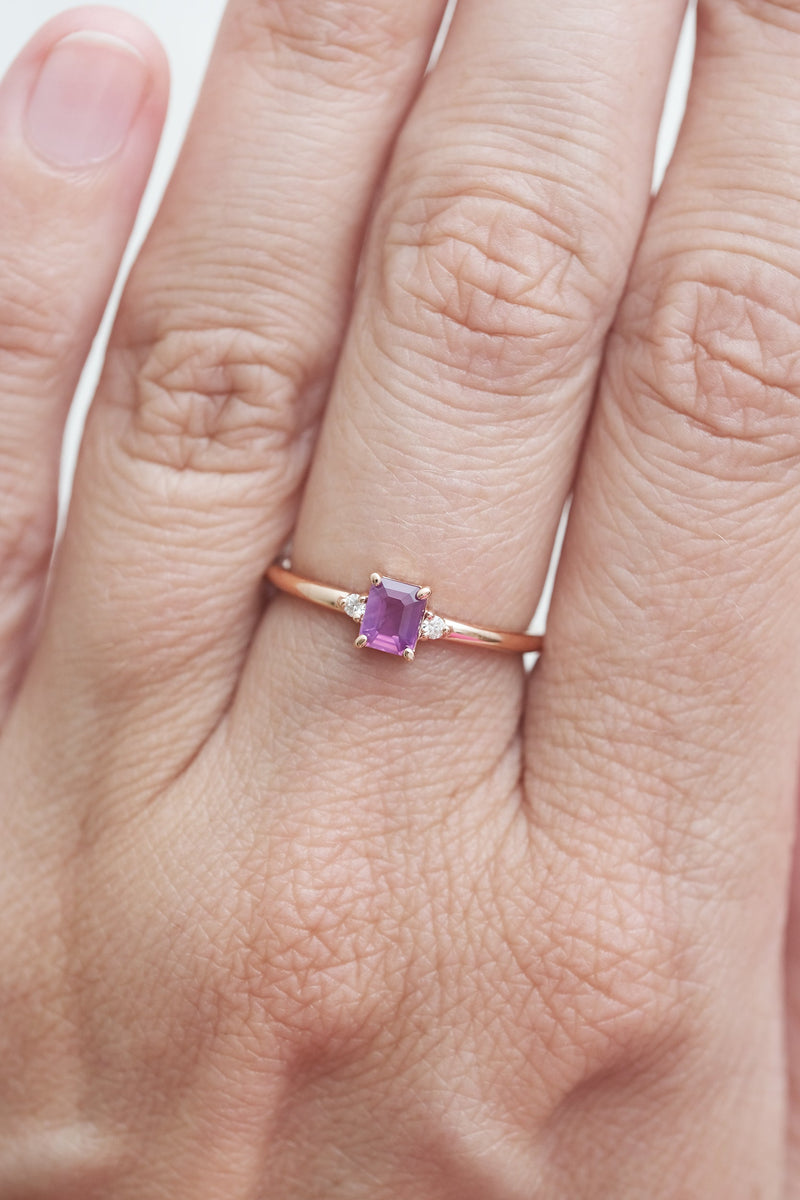 PRÊTE À PARTIR // Bague NOLA // Saphir mauve