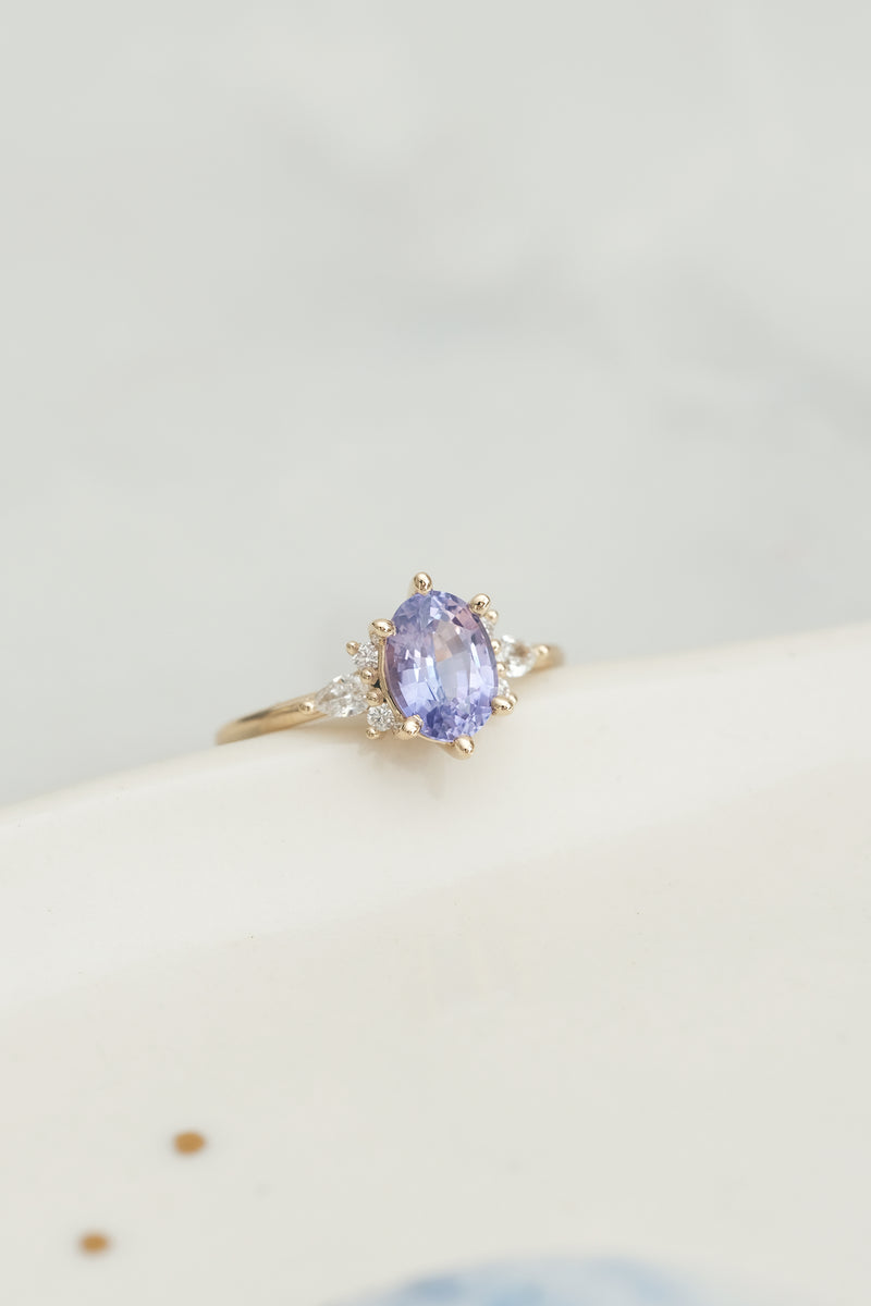 READY TO SHIP // ORIANE Ring // Blue sapphire 1.62ct