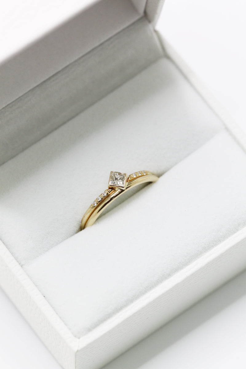 Bague KIARA // Diamant carré 0,20ct