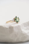 READY TO SHIP // ORIANE ring // Oval green sapphire 1.40ct